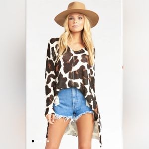 show me your Mumu Hug me Sweater Leopard Print Size XS